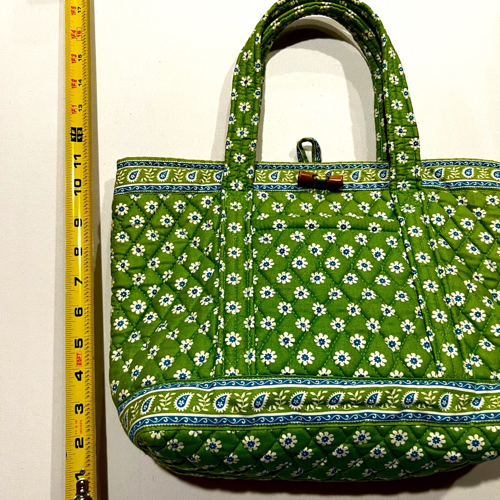 Vera Bradley Apple Green Retired Pattern Shoulder Tote